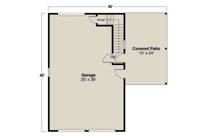 Garage Floor for House Plan #035-01075