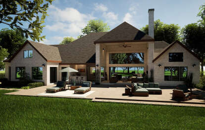 European House Plan #5445-00516 Elevation Photo