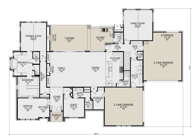 House Plan House Plan #30014 Drawing 1