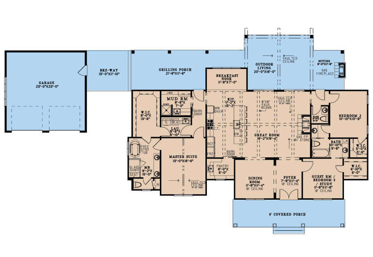 House Plan House Plan #30015 Drawing 1