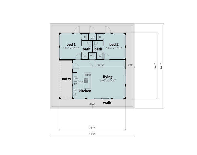 House Plan House Plan #30017 Drawing 1
