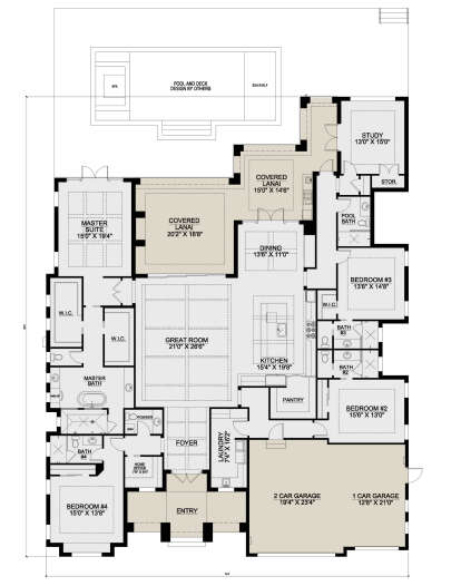 Main Floor  for House Plan #207-00128