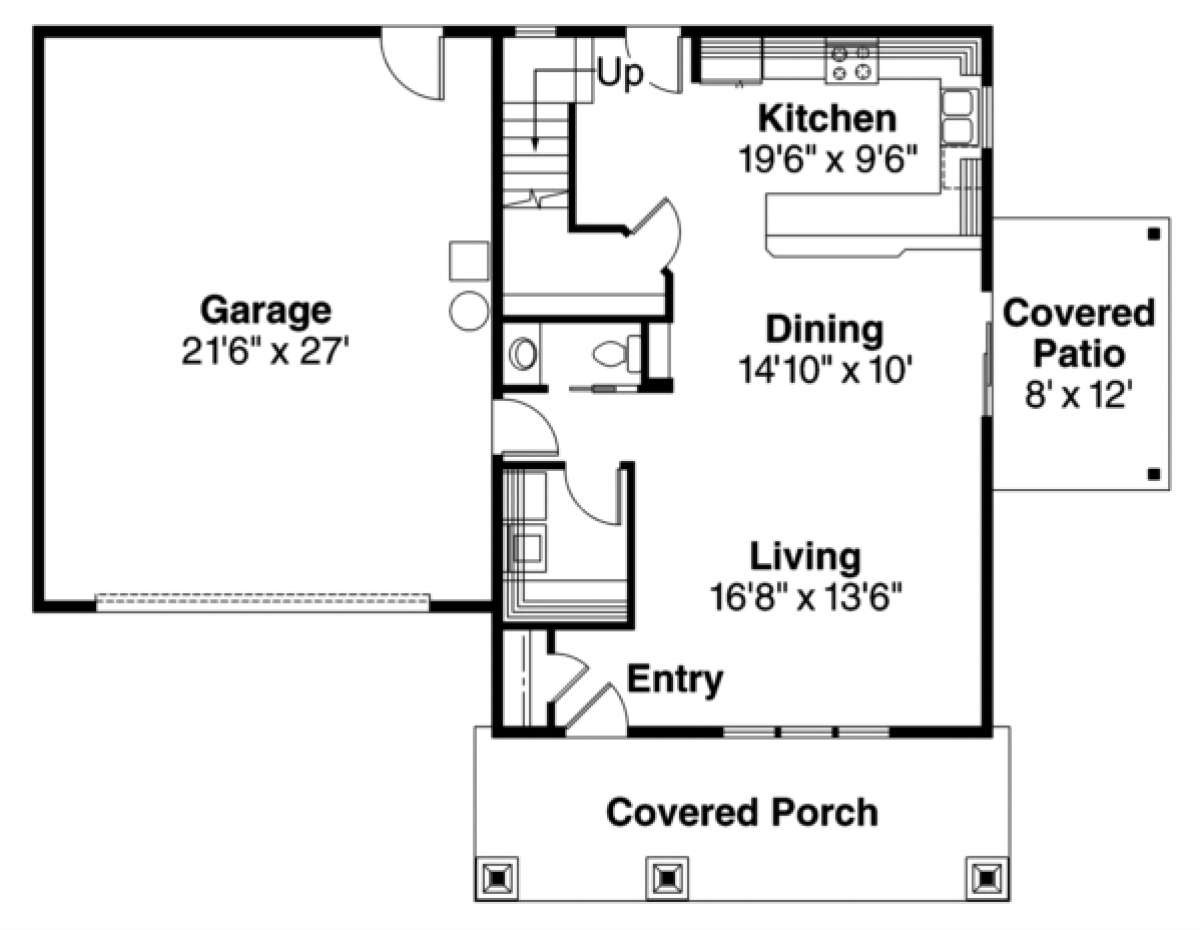 Floorplan 1 for House Plan #035-00402