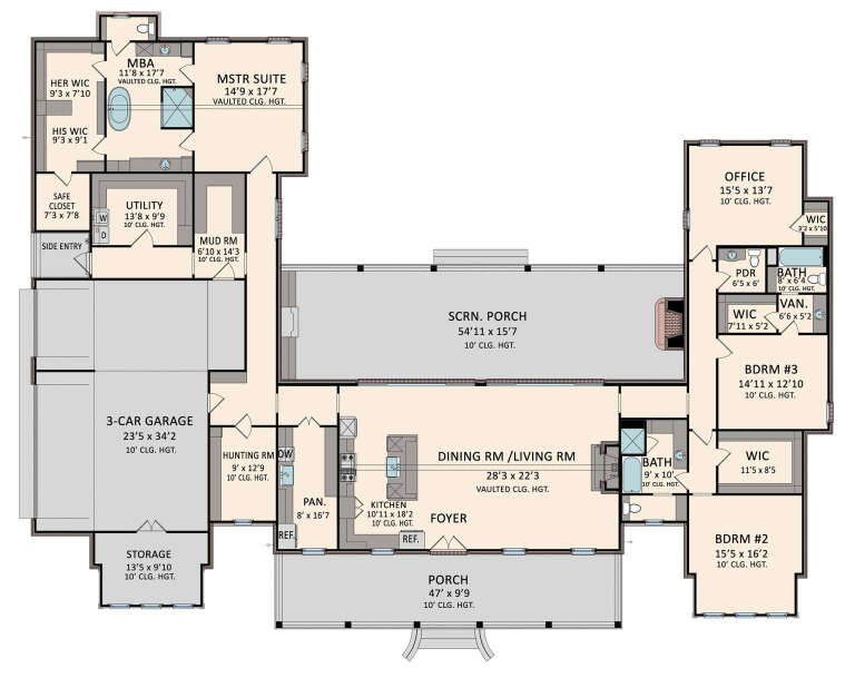 House Plan House Plan #30020 Drawing 1