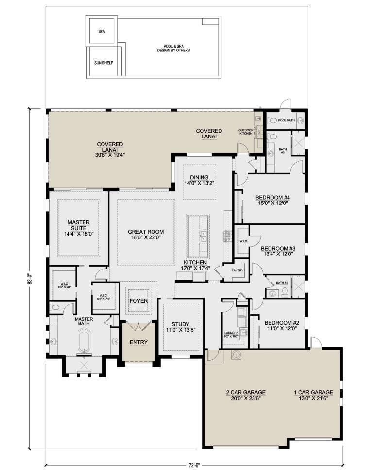 House Plan House Plan #30021 Drawing 1
