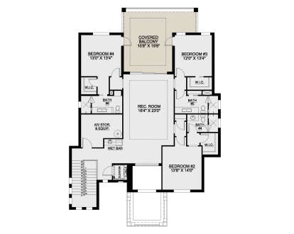 Second Floor for House Plan #207-00130