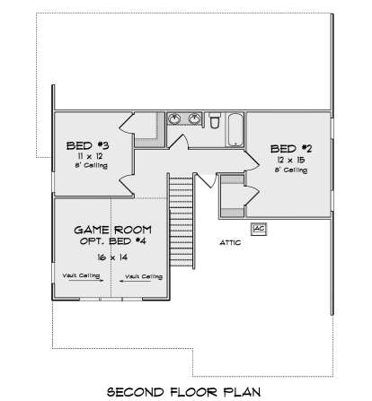 Second Floor for House Plan #4848-00397