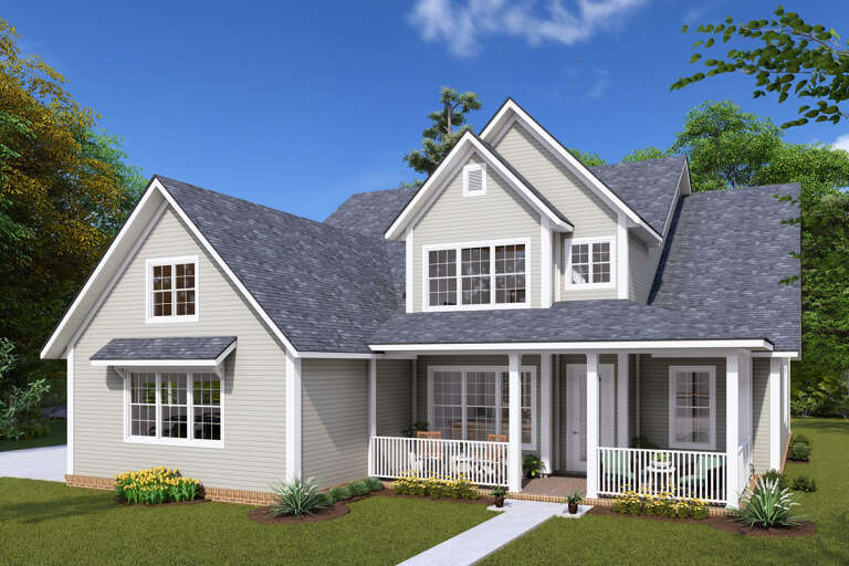 House Plan House Plan #30025 Angled Front Elevation