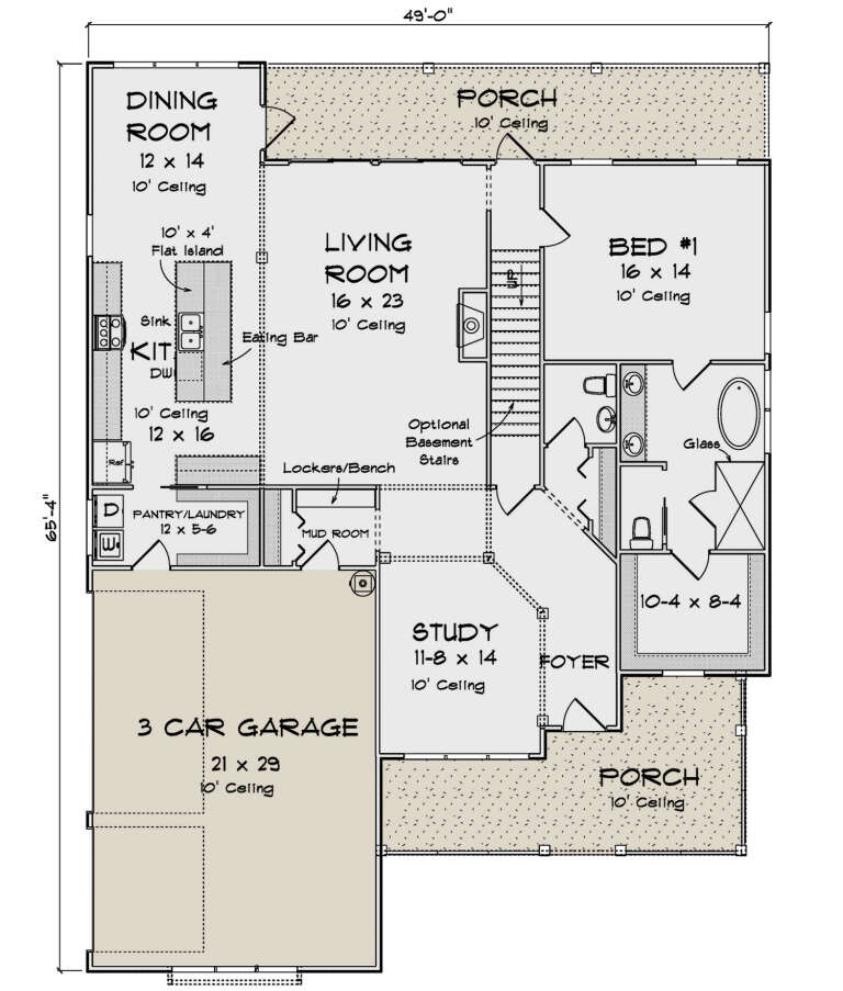 House Plan House Plan #30025 Drawing 1