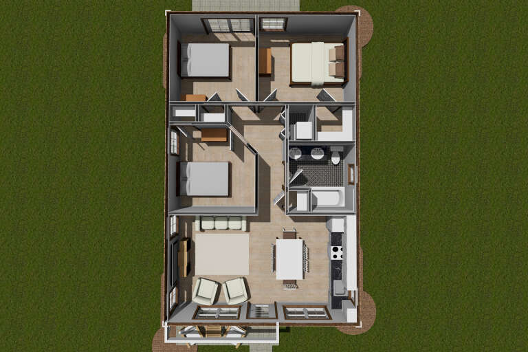 House Plan House Plan #30026 Drawing 2