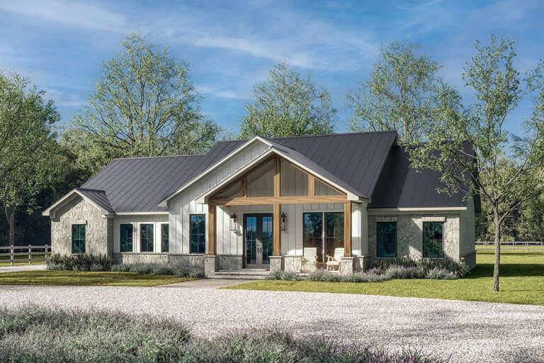 House Plan House Plan #30028 Angled Front Elevation