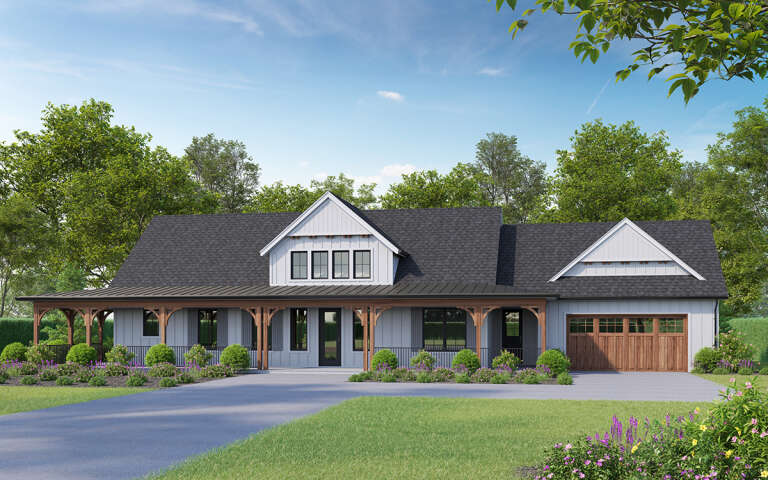 House Plan House Plan #30031 Angled Front Elevation