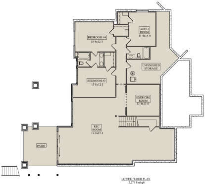 Basement for House Plan #5631-00237