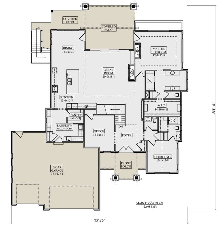 House Plan House Plan #30036 Drawing 1
