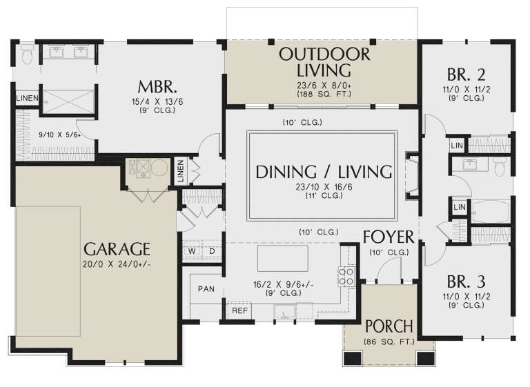 House Plan House Plan #30038 Drawing 1