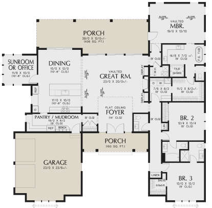 Main Floor  for House Plan #2559-01007