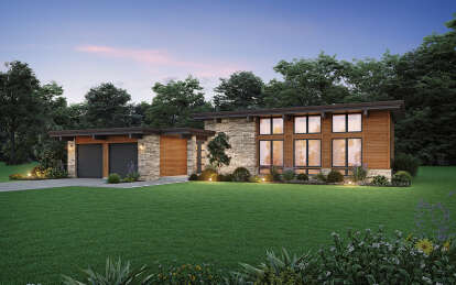 Contemporary House Plan #2559-01009 Elevation Photo