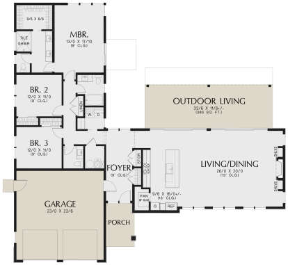 Main Floor  for House Plan #2559-01009