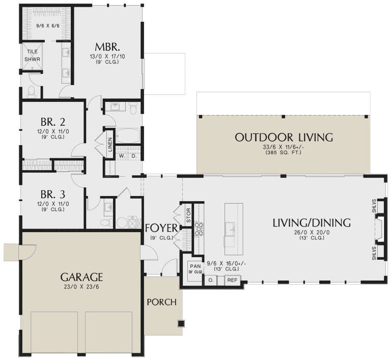House Plan House Plan #30042 Drawing 1