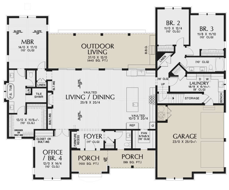 House Plan House Plan #30044 Drawing 1