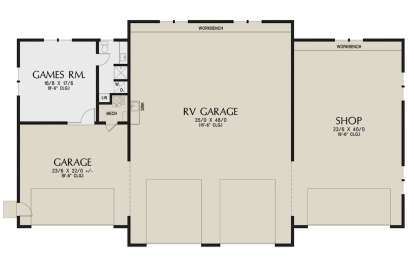 Garage Floor for House Plan #2559-01012