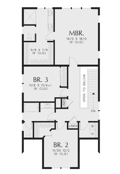 Second Floor for House Plan #2559-01014