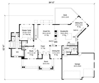 Main Floor for House Plan #098-00055