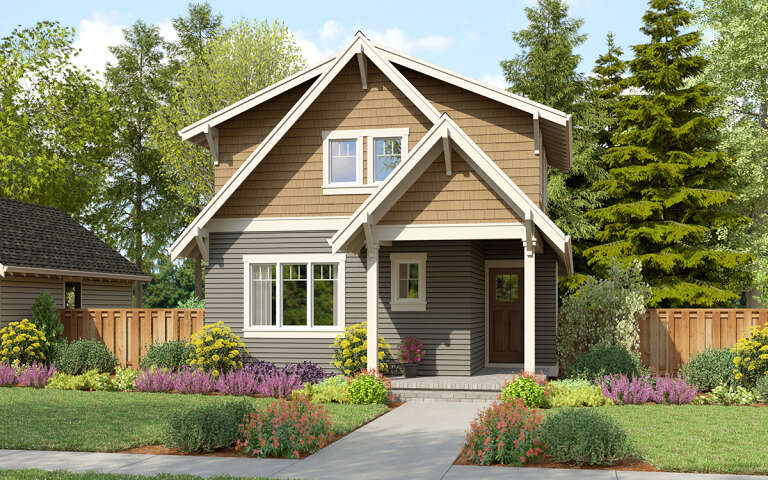 House Plan House Plan #30053 Angled Front Elevation