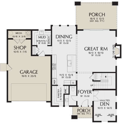 Main Floor  for House Plan #2559-01020