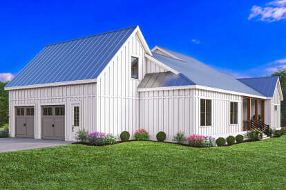 Modern Farmhouse House Plan #009-00383 Elevation Photo