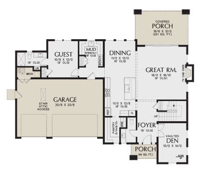 Main Floor  for House Plan #2559-01021