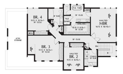 Second Floor for House Plan #2559-01021