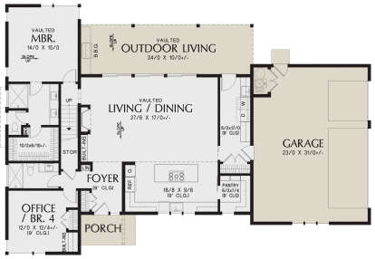 Main Floor  for House Plan #2559-01023