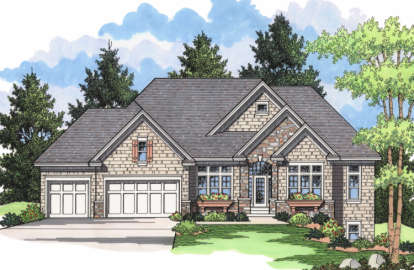 Traditional House Plan #098-00056 Elevation Photo