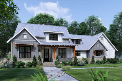 Modern Farmhouse House Plan #9401-00121 Elevation Photo