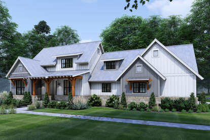 Modern Farmhouse House Plan #9401-00121 Elevation Photo
