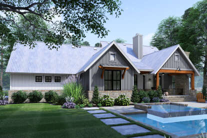 Modern Farmhouse House Plan #9401-00121 Elevation Photo