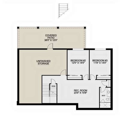 Basement for House Plan #207-00132