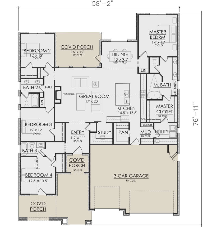House Plan House Plan #30067 Drawing 1