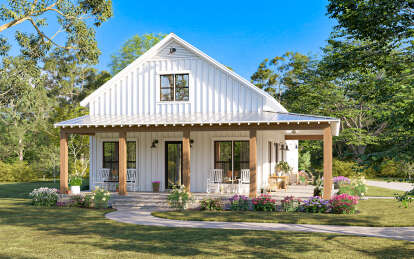 Barn House Plan #041-00348 Elevation Photo