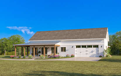 Barn House Plan #041-00348 Elevation Photo
