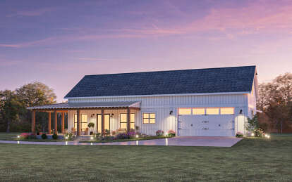 Barn House Plan #041-00348 Elevation Photo