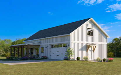 Barn House Plan #041-00348 Elevation Photo