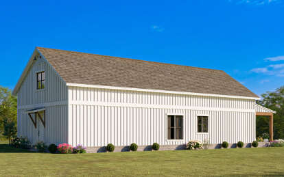 Barn House Plan #041-00348 Elevation Photo