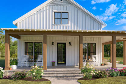 Barn House Plan #041-00348 Elevation Photo