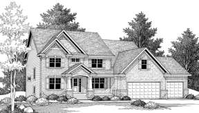 Traditional House Plan #098-00057 Elevation Photo