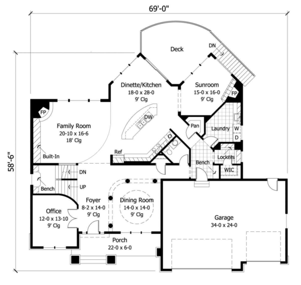 Main Floor for House Plan #098-00057