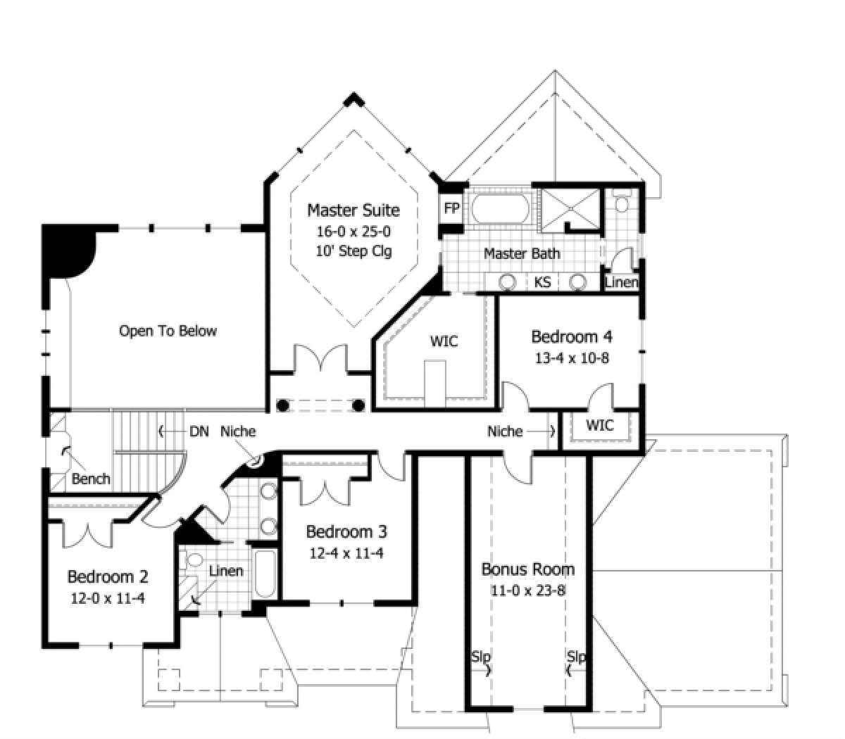 Second Floor for House Plan #098-00057