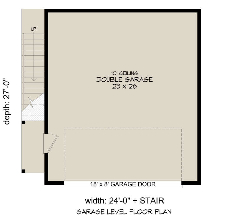 Modern 2 Car Garage Plan - 648 Square Feet | Floor Plan #940-00920 ...