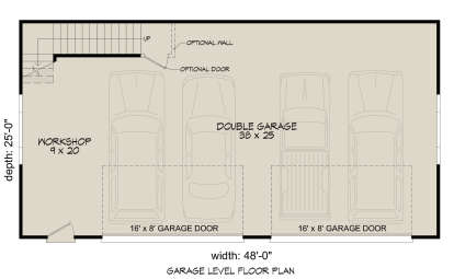 Garage Floor for House Plan #940-00921